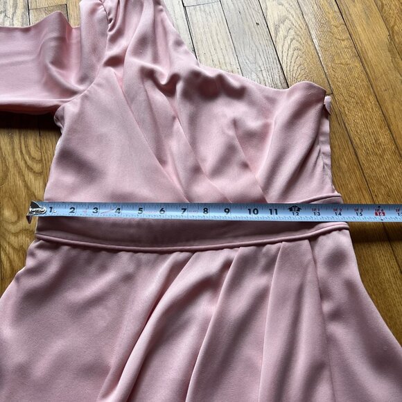 NBD x Revolve size M Ballet Pink Elijah One Shoulder Coquette Mini Dress - Picture 11 of 16